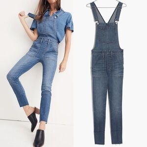 Madewell Skinny Overalls in Kemp Wash small s denim